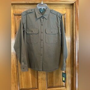 Lauren Ralph Lauren Brown Button Down Shirt